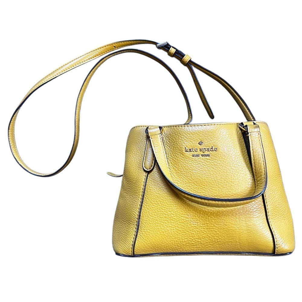 Kate Spade Womens Canary Yellow Jackson Three Compartment Satchel Handbag Small